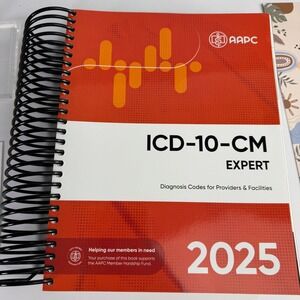 AAPC ICD-10-CM Expert 2025 Medical Coding Manual Spiral Bound Tabs CPC Exam Prep